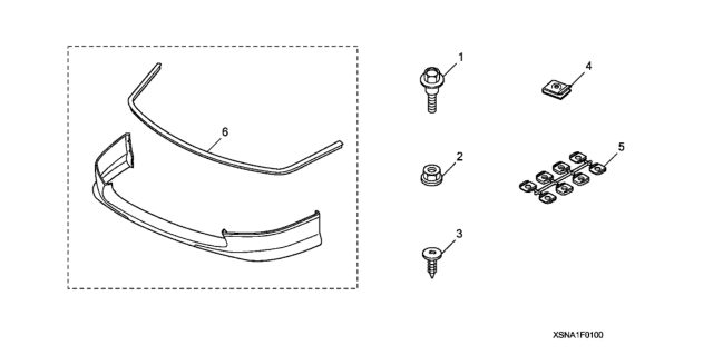 2008 Honda Civic Front Under Spoiler Diagram