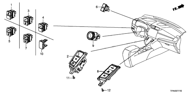 2021 Honda CR-V Hybrid Switch Diagram