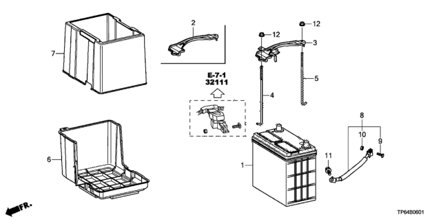 2015 Honda Crosstour Battery (L4) Diagram