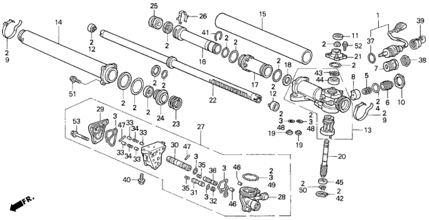 1992 Honda Prelude Cylinder Diagram for 53612-SS0-950