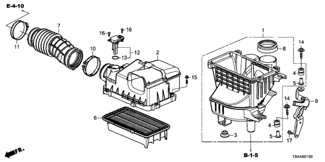 2017 Honda Civic Air Cleaner Diagram