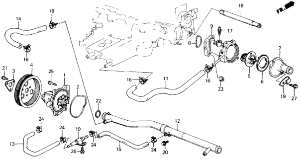 1988 Honda Accord Hose A, Carburetor Outlet Diagram for 19507-PH2-000