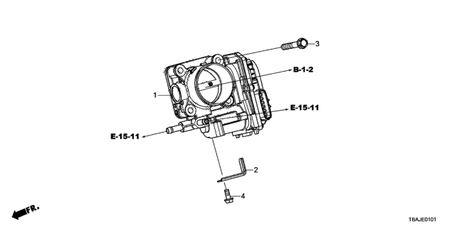 2019 Honda Civic Throttle Body (2.0L) Diagram