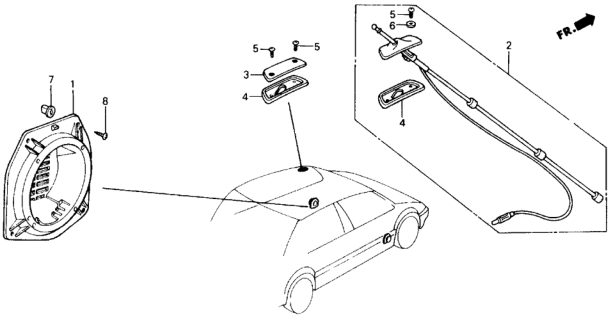 1988 Honda Civic Screw, Pan (4X12) Diagram for 90105-SB2-003