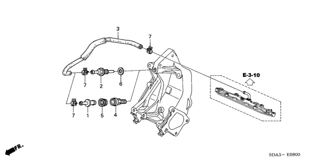 2003 Honda Accord Breather Tube (L4) Diagram
