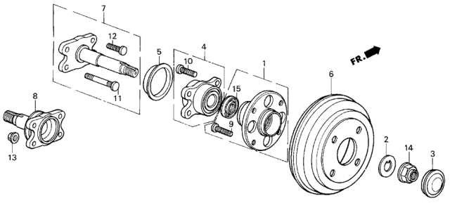 1986 Honda Civic Rear Brake Drum Diagram