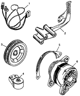 1976 Honda Civic Alternator (For Use With A/C) Diagram