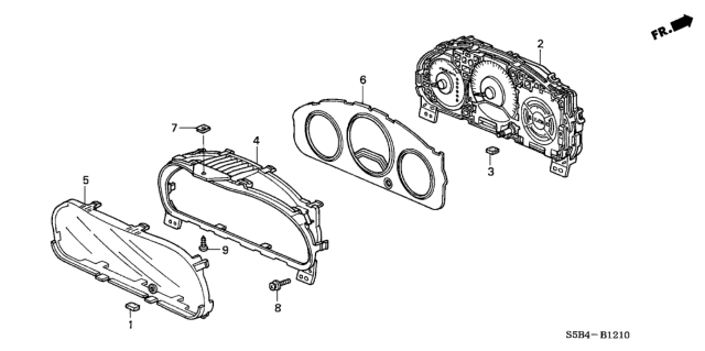 2005 Honda Civic Meter Components Diagram