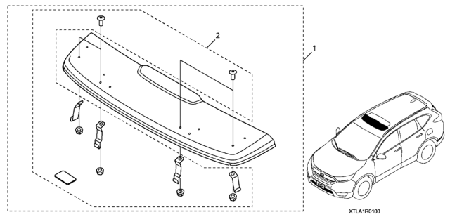 2020 Honda CR-V Hybrid 5 Door EX (HYBRID) KA CVT Moonroof Visor Diagram