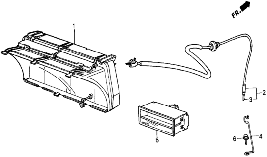 1985 Honda Civic Meter Assembly, Combination (Northland Silver) Diagram for 37100-SD9-673