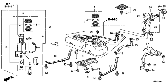 2012 Honda Accord Fuel Tank Diagram