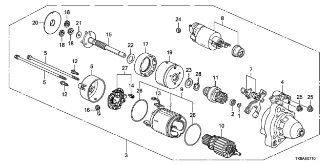 2013 Honda Fit Housing, Drive Side Diagram for 31201-RB0-003