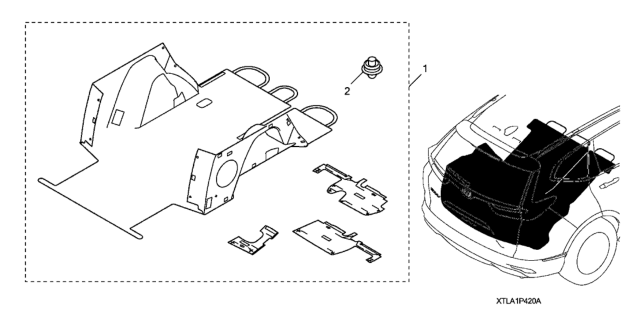 2020 Honda CR-V Cargo Liner With Speaker (Touring) Diagram