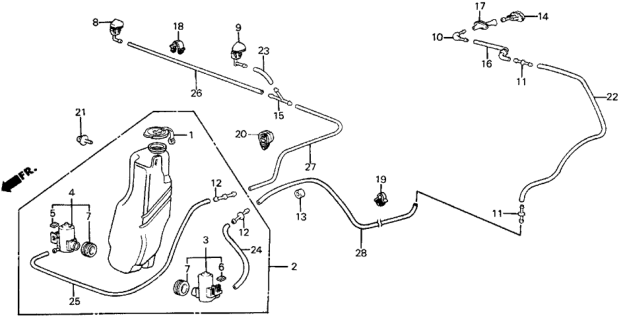 1985 Honda Civic Windshield Washer Diagram