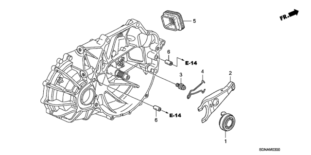 2007 Honda Accord MT Clutch Release (L4) Diagram