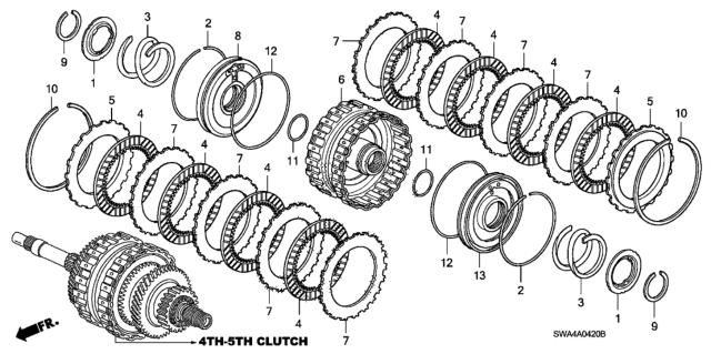 2007 Honda CR-V Plate, Clutch End (2) (2.2MM) Diagram for 22582-R91-003