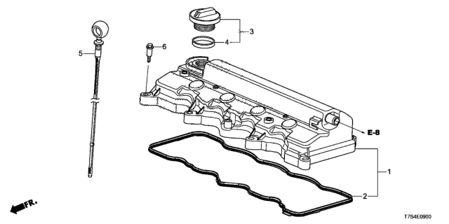 2017 Honda HR-V Cylinder Head Cover Diagram