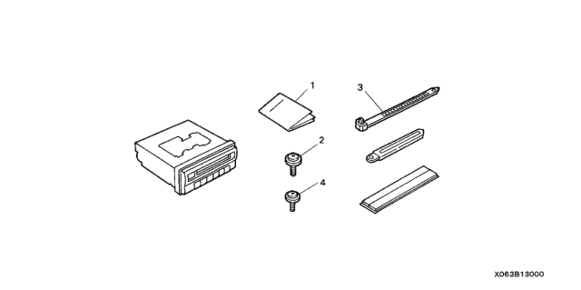 2004 Honda Pilot 5 Door LX KA 5AT In-Dash CD Changer (6-Disc) Diagram