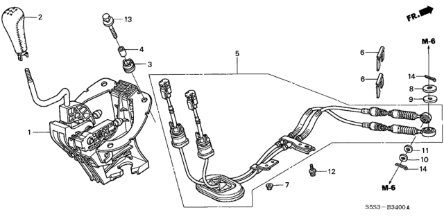 2004 Honda Civic Shift Lever Diagram