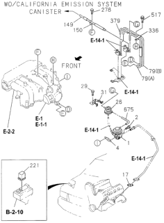 1995 Honda Passport Emission Piping Diagram 1