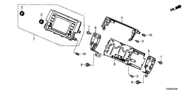 2019 Honda Civic B-BOX ASSY., BASE Diagram for 39171-TGG-A71