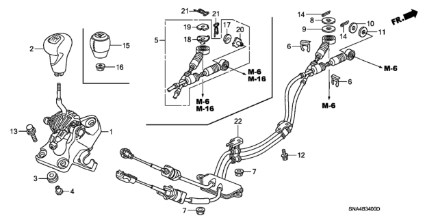 2008 Honda Civic Shift Lever Diagram