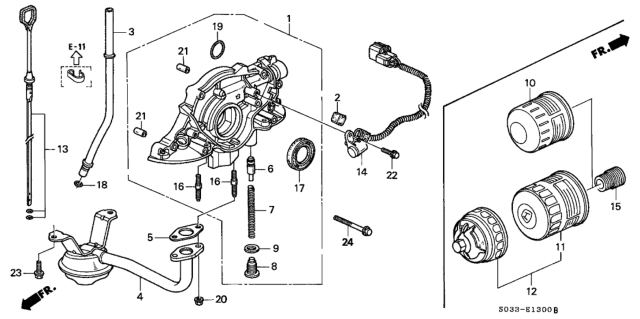 1997 Honda Civic Oil Pump - Oil Strainer Diagram