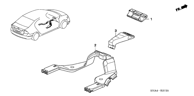2006 Honda Civic 4 Door EX (NAVIGATION) KA 5MT Duct Diagram