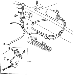 1983 Honda Accord 4 Door DX KA 5MT A/C Solenoid Valve - Tubing Diagram