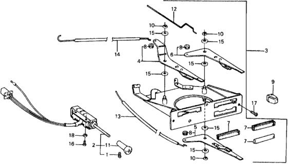 1977 Honda Civic 5 Door ** KL HMT Heater Lever Diagram