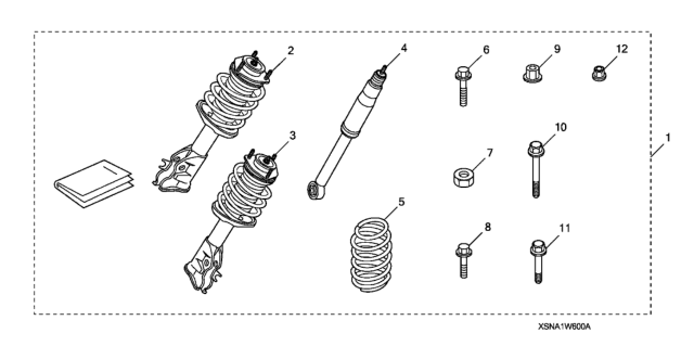 2008 Honda Civic 4 Door EX KA 5AT Sport Suspension Diagram