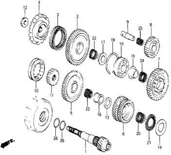 1985 Honda Civic 3AT Countershaft Diagram