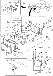 1996 Honda Passport Headlight Diagram