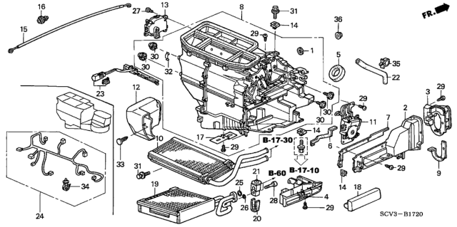 2004 Honda Element Hose, Drain Diagram for 80271-S9A-000