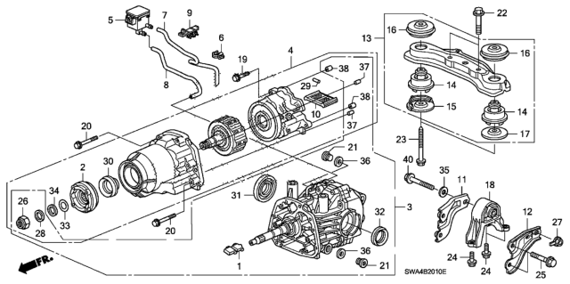 2007 Honda CR-V Rear Differential - Mount Diagram