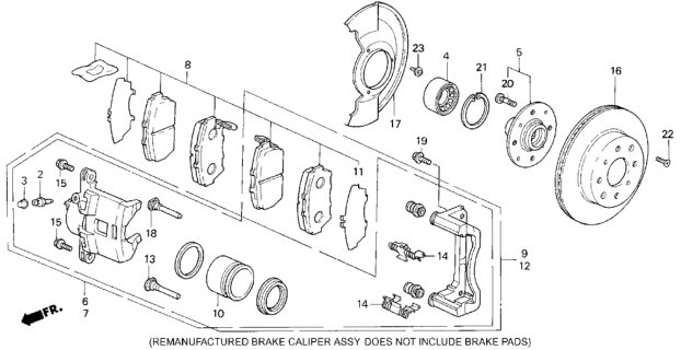 1995 Honda Civic Front Brake Diagram