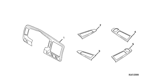 2006 Honda Ridgeline Panel, Interior Trim Diagram for 08Z03-SJC-100