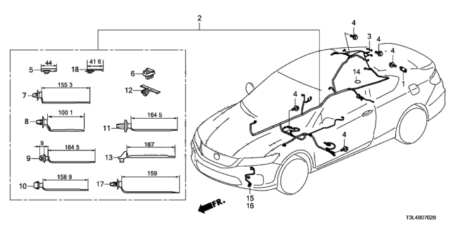 2013 Honda Accord 2 Door LX-S KL CVT Wire Harness Diagram 3