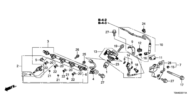 2016 Honda CR-V Fuel Injector Diagram