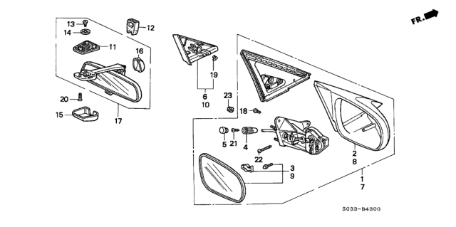 2000 Honda Civic Mirror Diagram