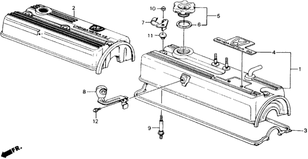 1988 Honda Accord Cylinder Head Cover Diagram