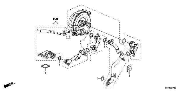 2017 Honda Clarity Fuel Cell O-Ring Set Diagram 3