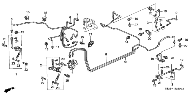 2002 Honda Accord Valve Assembly, Proportioning Diagram for 46210-S70-013
