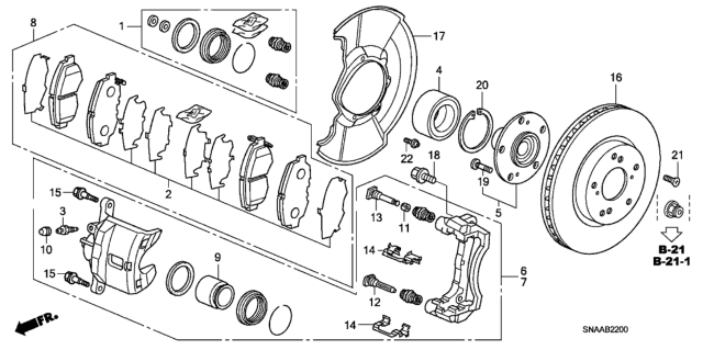 2009 Honda Civic Bearing Assembly, Front Hub (Koyo Seiko) Diagram for 44300-SNA-952