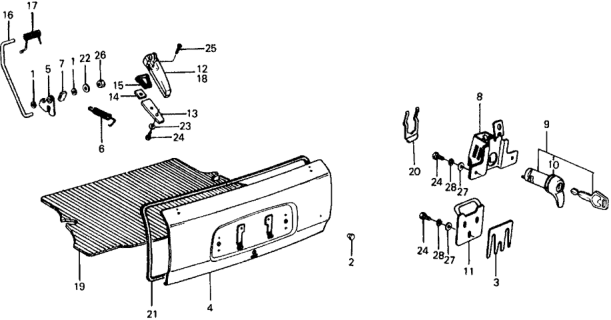 1979 Honda Civic Trunk Diagram