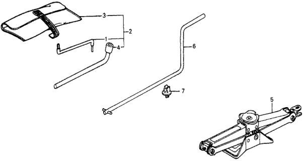 1986 Honda CRX Tool Bag Diagram for 89101-SB6-980