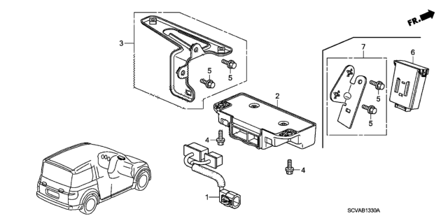 2009 Honda Element TPMS Unit Diagram