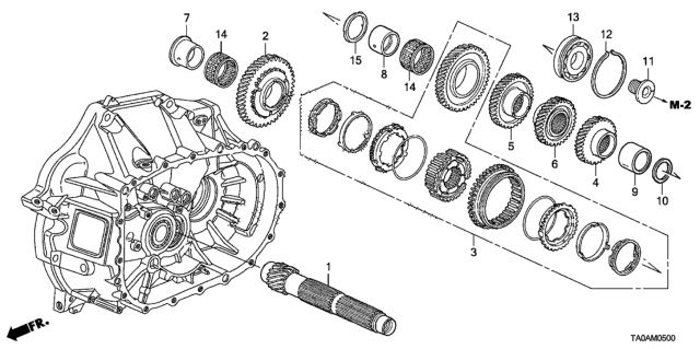 2012 Honda Accord MT Countershaft (L4) Diagram