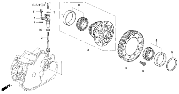 1996 Honda Accord Shim N (80MM) (2.30) Diagram for 41394-PG4-000