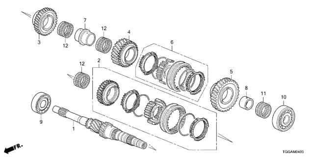 2021 Honda Civic MT Mainshaft Diagram